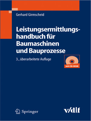 cover image of Leistungsermittlungshandbuch für Baumaschinen und Bauprozesse